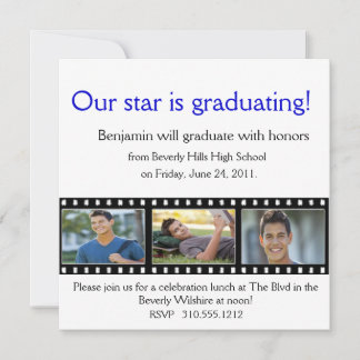Graduation Announcement Photo Card Filmstrip