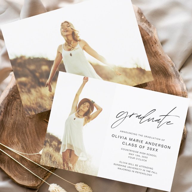 Graduation Announcement Photo Minimalist (Creator Uploaded)