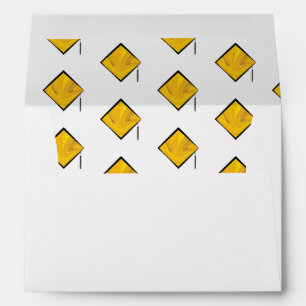 Graduation Announcement Return Address Gold Cap Envelope