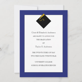 Graduation Announcement Royal Blue