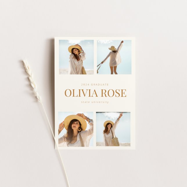 Graduation Announcement with Four Photos (Creator Uploaded)