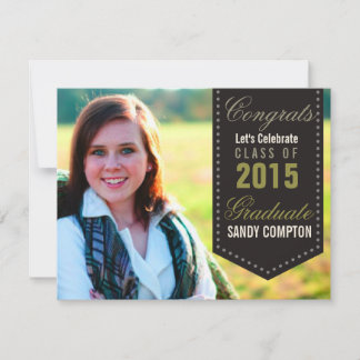 Graduation Annouoncement Invite Ribbon Banner