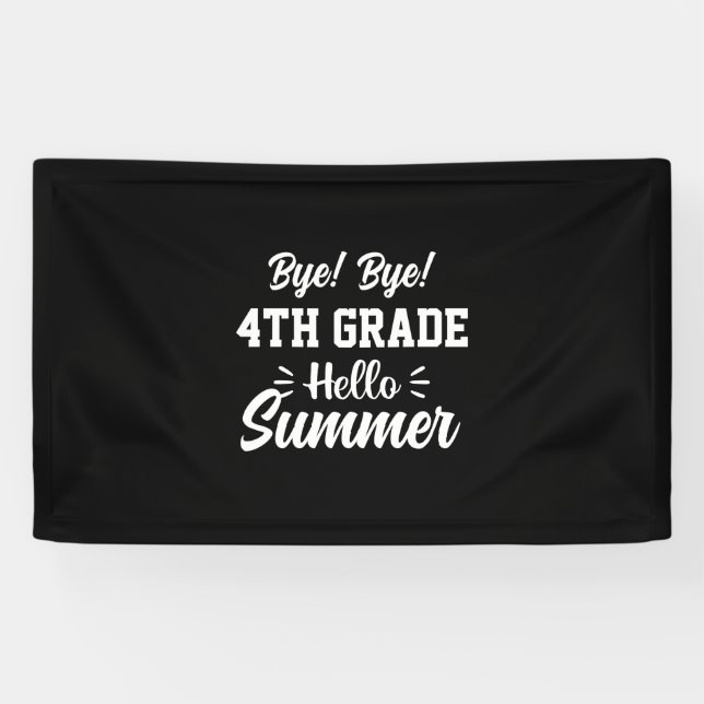 Graduation Art | 4th Grade Hello Summer Banner (Horizontal)