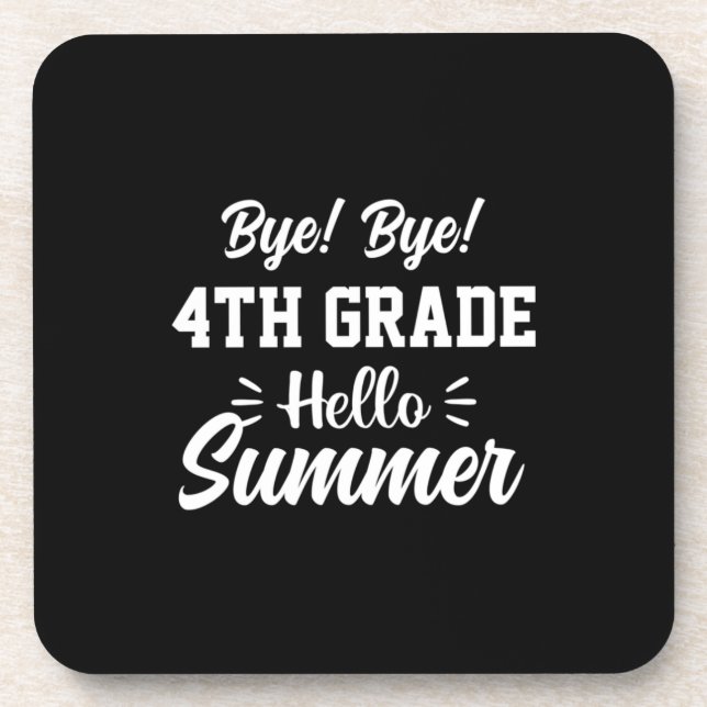 Graduation Art | 4th Grade Hello Summer Coaster (Front)
