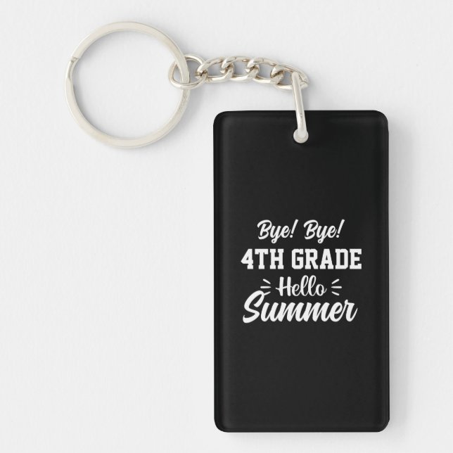Graduation Art | 4th Grade Hello Summer Key Ring (Front)