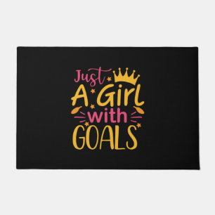 Graduation Art Just A Girl With Goals Doormat