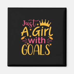 Graduation Art   Just A Girl With Goals Magnet