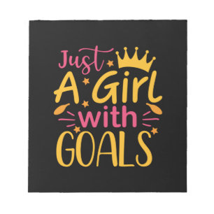 Graduation Art Just A Girl With Goals Notepad