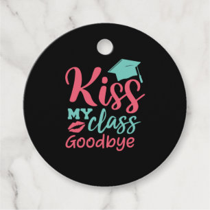 Graduation Art Kiss My Class Goodbye Favour Tags