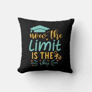 Graduation Art Now The Limit Is The Sky Cushion