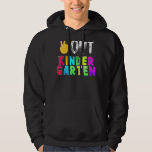Graduation Art  Peace Sign Hand Out Kindergarten D Hoodie