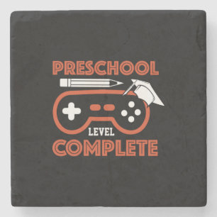 Graduation Art Preschool Level Complete Stone Coaster