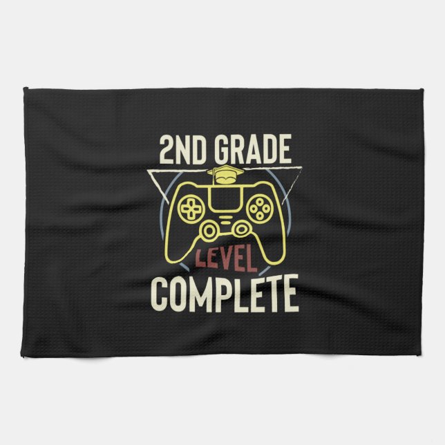 Graduation Art | Second Grade Level Complete Tea Towel (Horizontal)
