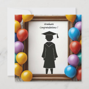 Graduation Artwork with Balloons Invitation