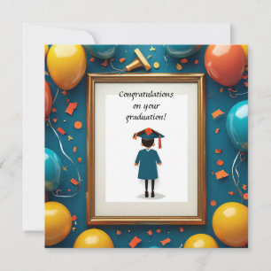 Graduation Artwork with Balloons Invitation