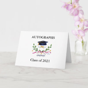 Graduation Autographs Signatures Keepsake Card