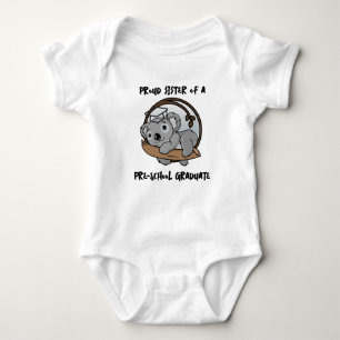 Graduation  Baby Koala Sister of Pre School Grad Baby Bodysuit