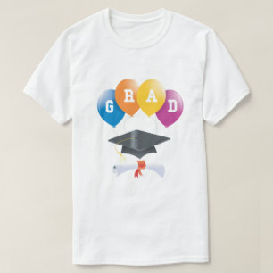 Graduation Balloons Grad Diploma Cap T-Shirt