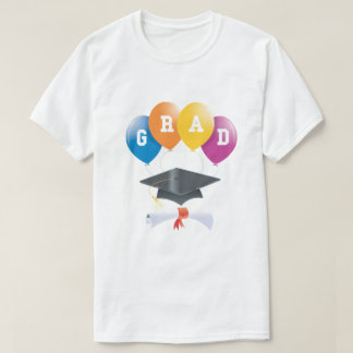 Graduation Balloons Grad Diploma Cap T-Shirt