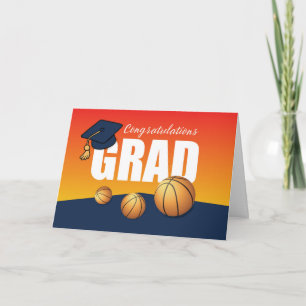 Graduation Basketball Congratulations Athlete Card