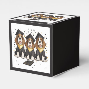 Graduation Basset Hound Dogs Favour Box