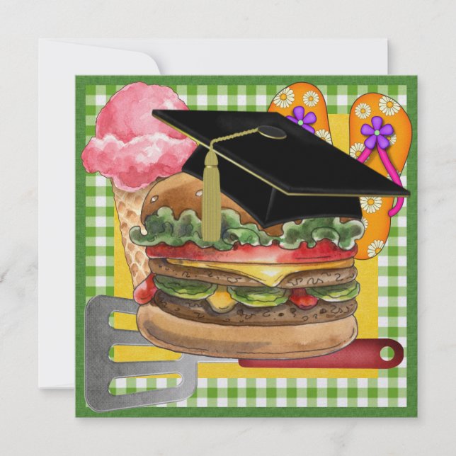 Graduation BBQ #2! SRF Invitation (Front)