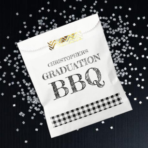 Graduation BBQ Gingham Favour Bag