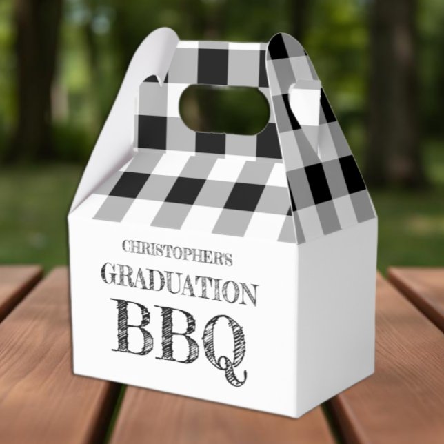 Graduation BBQ Gingham Favour Box (Creator Uploaded)