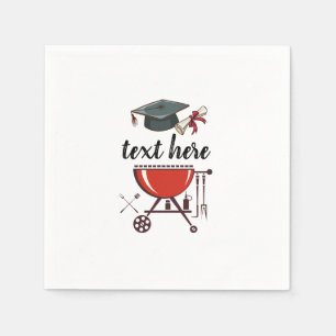 Graduation BBQ invitation, grad party Invitation Napkin