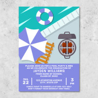 Graduation BBQ Pool Party Swimming Pool