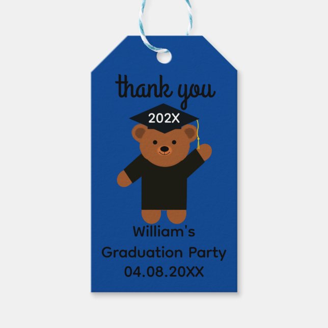 Graduation Bear #2 Gift Tag (Front)