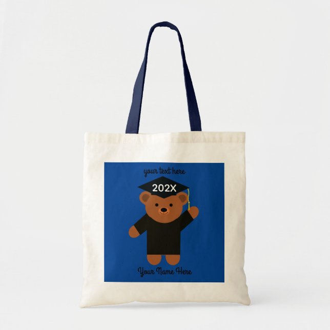 Graduation Bear #2 Tote Bag (Front)