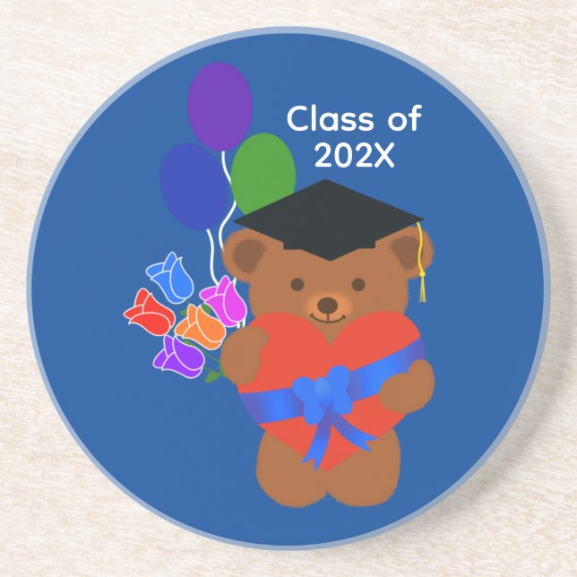 Graduation Bear #3-2 Coaster (Front)