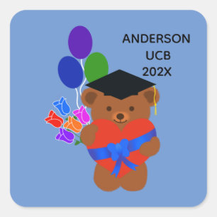 Graduation Bear #3 Stickers