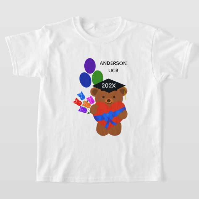 Graduation Bear #3 T-Shirt (Laydown)