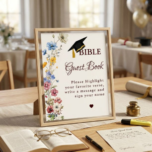 Graduation Bible Guest Book Sign, Graduation Party