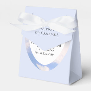 Graduation Bible Verse Christian Faith Light Blue Favour Box