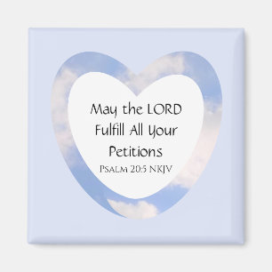 Graduation Bible Verse Christian Faith Light Blue Magnet