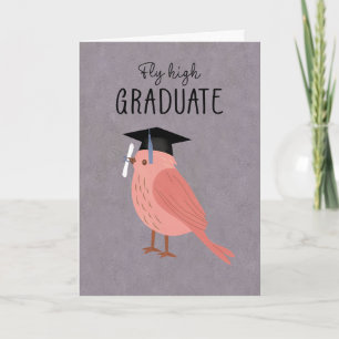 Graduation Bird Fly High Card