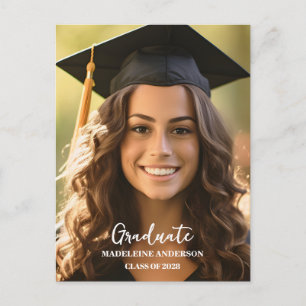 Graduation Black Cap And Tassel Photo Postcard