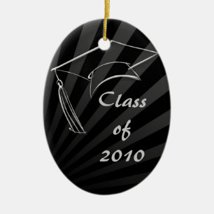 Graduation Black Personalised Christmas Ornament