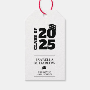 Graduation Black Tassel Cap Gift Tags