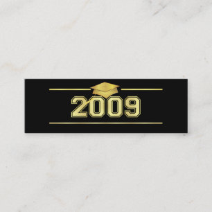 Graduation Bookmark Cards - 2009 Varsity Gold