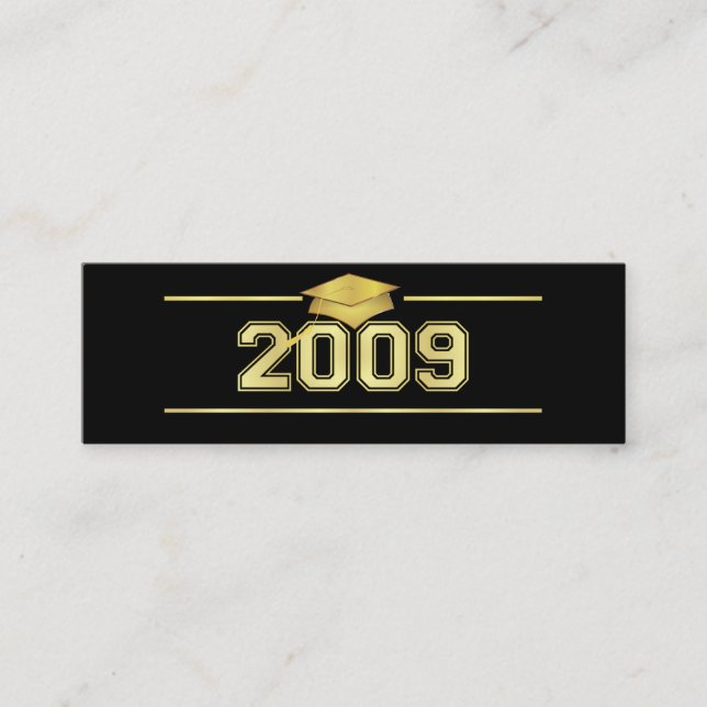 Graduation Bookmark Cards - 2009 Varsity Gold (Front)