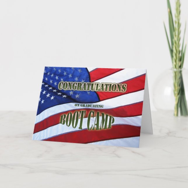 Graduation Boot Camp Congratulations Card (Front)