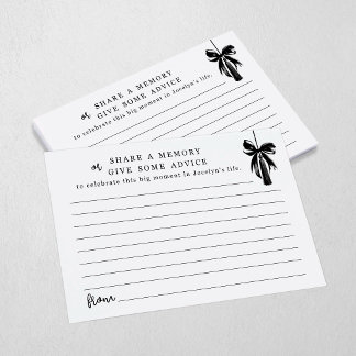Graduation Bow Tassel Share a Memory / Give Advice Enclosure Card