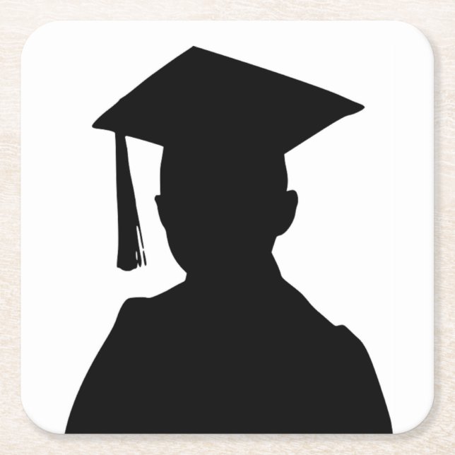 GRADUATION BOY SQUARE PAPER COASTER (Front)
