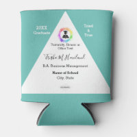 Graduation Can Cooler Watercolor Look HAMbyWG