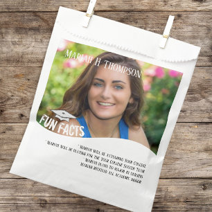 Graduation Candy Favours Simple Photo Fun Facts Favour Bag