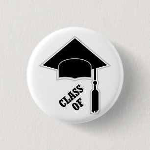 Graduation Cap 3 Cm Round Badge